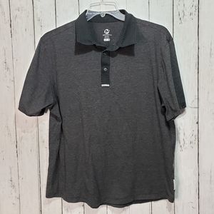 Merrell Men's Charcoal Gray with Black Collar Polo